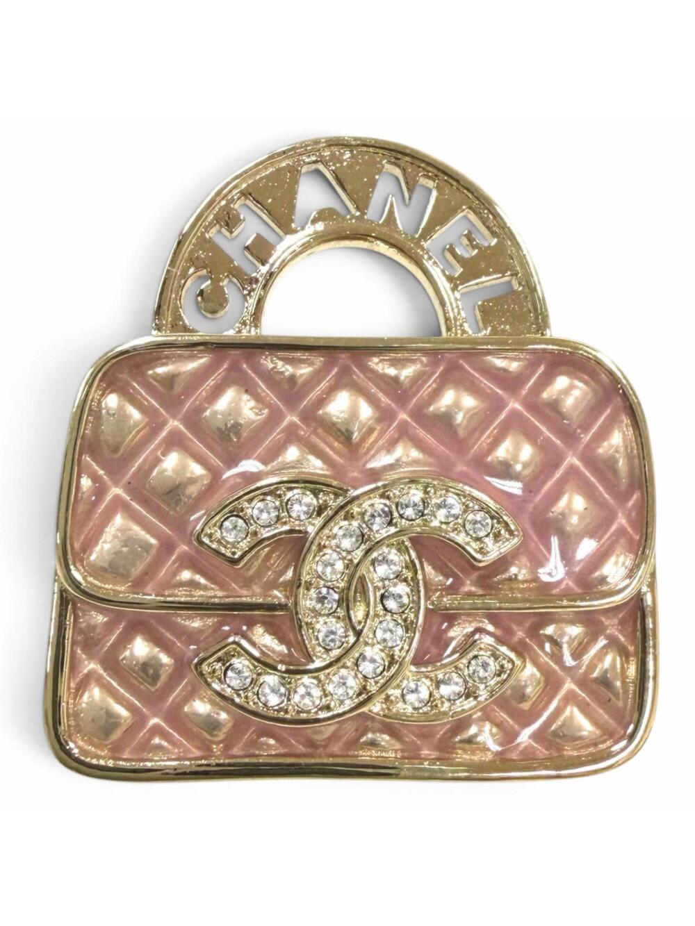 Chanel Cc Logo Brooch Gold-Tone Metal #371557C86B